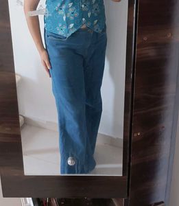Vintage Wide-Leg Denim Jeans