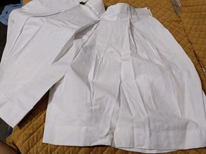 Brand New Divider Pleated White Skirt