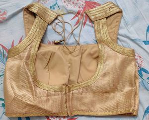Elegant Gold Brocade Blouse