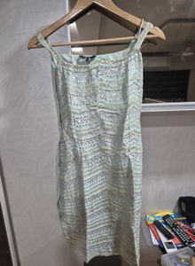 pista green Embroidered Kurta Set