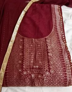 Partywear Unstitched Suit Set
