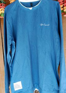 Men's Blue Crew Neck Sweatshirt (XXL)