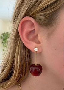 Elegant Cherry Drop Earrings