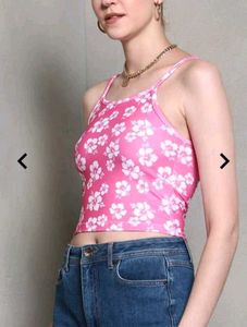 Pink Floral Tank Top
