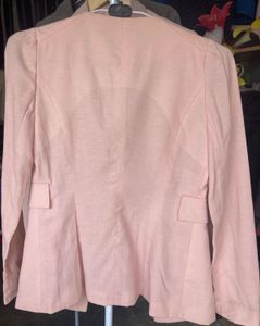 Stylish Pink Double-Breasted Blazer