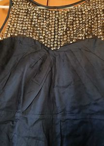 Black Dress with Gold Embellishments - L Size