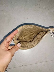 ESRELA Gold-Tone Woven Pouch