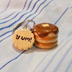 Chocolate Pancake 🥞 Bag Charm Keychain