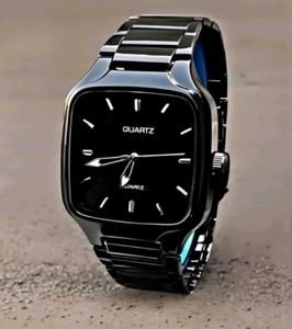 Stylish Black Square Dial Watch