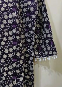 Designer Floral Print short Kurti with umbrella sl