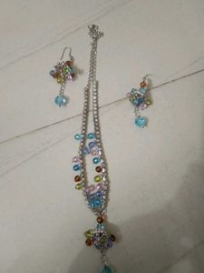 Colorful Beaded Necklace & Earring Set