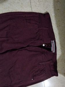 Women's Burgundy Trousers