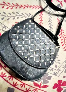 Stylish Laser-Cut Crossbody Bag