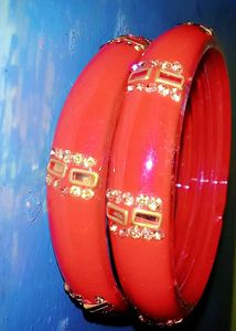 Red &amp; Gold Decorative Bangles