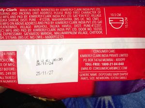 4 packs of Huggies Pants With 3 Diapers Free