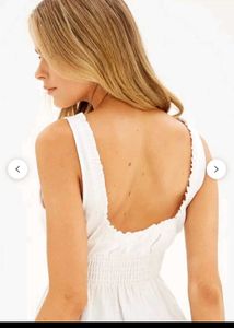 White Ruffle Tank Top