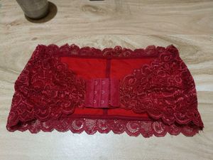Red Lace Bandeau Top