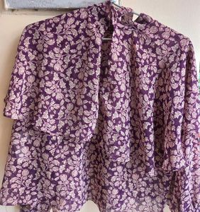 Mauve Printed Fashionable Top