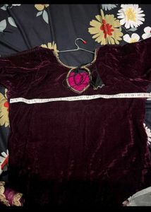 Elegant Velvet Kurti Set with Dupatta