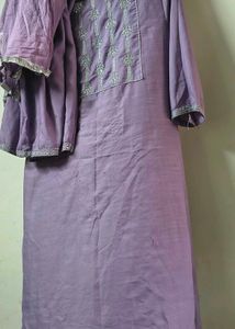 Beautiful Lavender Kurta with Embellishments