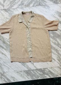 Classic Beige Button-Up shirt