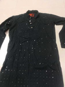 Sparkling Black Kurta