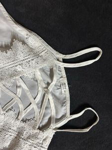 Sheer Lace Trim Cami Top