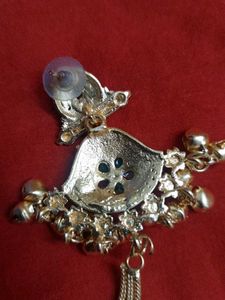 Ethnic Silver Jhumka Earrings with Bells
