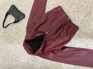 Maroon Faux Leather jacket