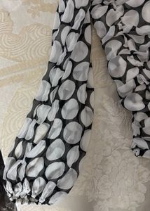 Chic Polka Dot  baloon Dress - S