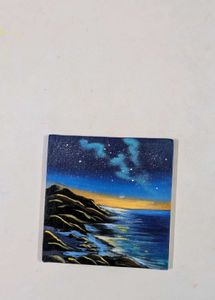 Mini Handmade Night Sky Acrylic Painting