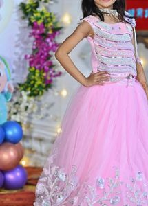 Heavy Sparkling Pink party wear lehenga set