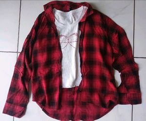 shirt with free bow tank top