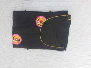 Black Kurta with Mirror Work