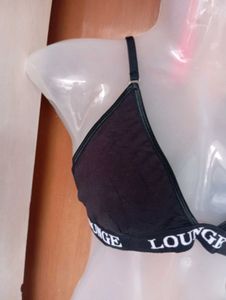 Lounge Black Bra &amp; Thong Set