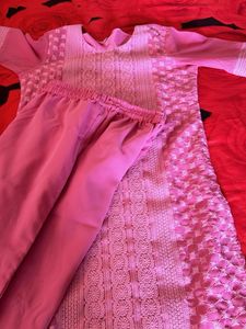 amazing pink kurta set