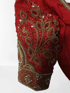 Stunning Red Embroidered Blouse