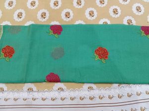 pure cotton embroidery beautiful saree