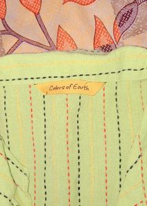 Lime Green Striped Puff Sleeve Top
