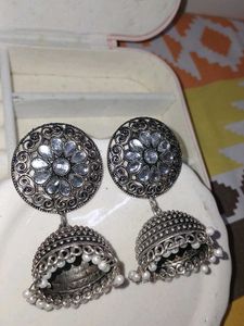 Beautiful Oxidised Jhumka Earrings 🌟🪷