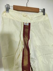 Littlestars Half White Dhoti And Shelya With Maroon And Green Boarder (Boy's)