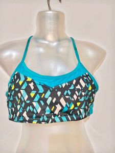 Trendy Geometric Print Sports Bra
