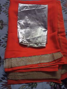 brand new party wear chiffon saree with blouse