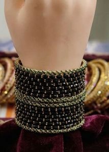 Elegant Beaded Bangles Set