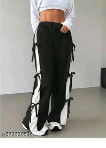 Y2k Streetwear Stylish Black & White Cargo Pants