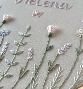 Customisable Hand Embroidered Name Hoop