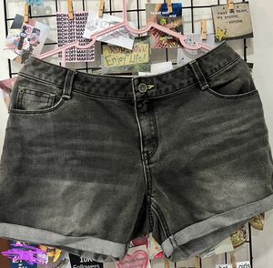 y2k denim shorts dark wash