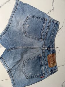 Denim Shorts - Distressed Look