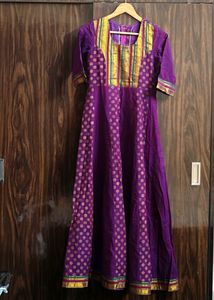 Elegant Purple Anarkali Dress