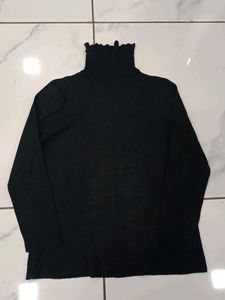 Chic Black Turtleneck Top
